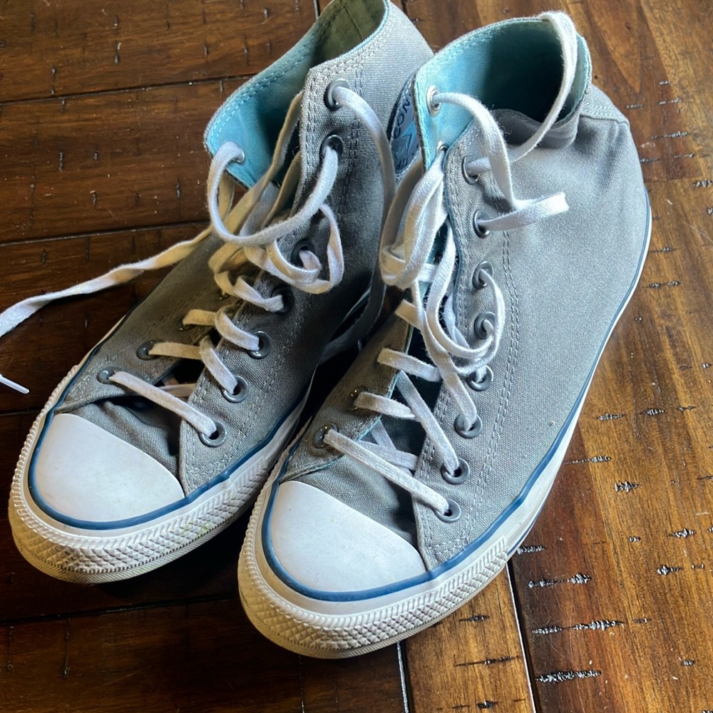 Gray High-Top Sneakers